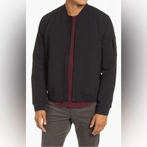 Vince Men’s Slim Fit Bomber Jacket, size L, black